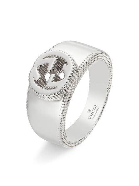 gucci interlocking g silver ring